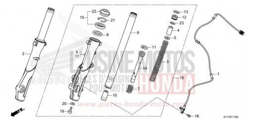 GABEL, VORNE WW125AM de 2021